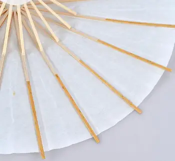 50pcs Uzun Açık Düğün Kağıt Şemsiye sapı çok Yeni Beyaz Renk/Çin Zanaat Şemsiye SN1010 23.6 inç Çapında