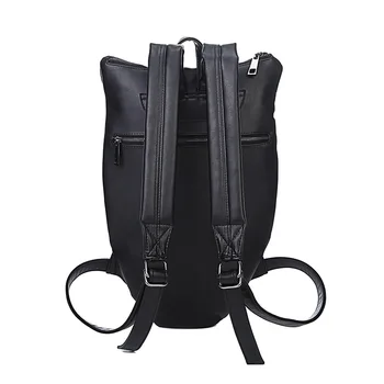 Unisex PU Deri Karakterli Baykuş Sırt çantası Kadın Backbag en Yeni Şık Havalı Siyah Kabuk Çanta Sıcak Satış Erkek Sırt çantası Okul Çantaları