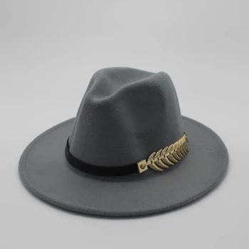 Özel Keçe Şapka Erkek Kemer Kadın Vintage Fötr Şapkaları Yün Fötr Sıcak Caz Şapka şapka dükkanında Femme feutre Panaman şapka Fötr Şapka