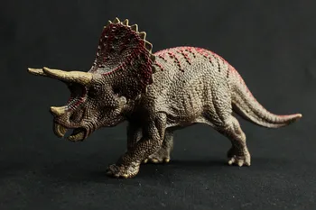 Dinozor Triceratops Figür Model El Çocukların Doğum günü Hediyeleri için Yumuşak PVC Hayvan Oyuncaklar Koleksiyonu Model Aksiyon Figürleri Boyalı