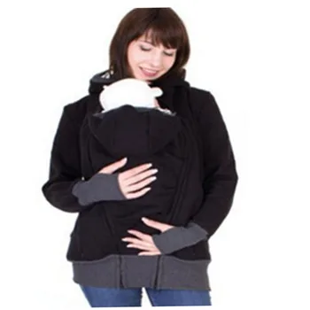 Moda Stil Uzun Kollu loğusa sıcak giysi annesi çok fonksiyonlu kadınlar hoddies bebek bebek sweatshirt fermuarlı ceket taşımak