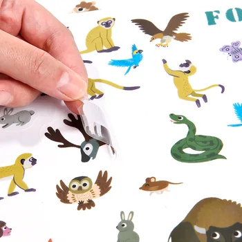 Mideer Eğlenceli sahne elektrostatik sticker doğal hayvan/eğlence hayatı/taşıma/tekrar pastel boya oyuncak Hediye beşeri