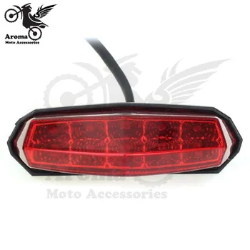Evrensel Motosiklet fren Arka Işık kırmızı Lens kuyruk Lambaları ATV motokros Off-road moto parçaları çukur bisiklet kir motosiklet flaşör LED