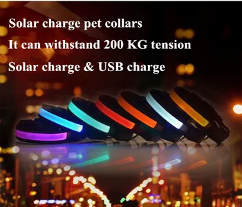 FE03 USB pet köpek yaka şarj ışık yayan USB şarj köpek yaka yaka yüksek kalite ücretsiz kargo Güneş