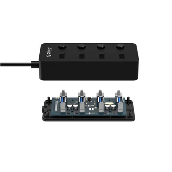 ORİCO W9PH4 Otobüs Bireysel Güç Anahtarları İle 4 Port USB 3.0 Hub Ve Dizüstü bilgisayar/Ultrabook /Masaüstü İçin LED