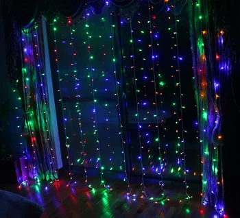 AC220V 1x2/2x2/3x3M Noel Düğün Dekorasyon ev Bahçe Garland Dekor için ıcicle Perde Dize Peri Işıkları LED