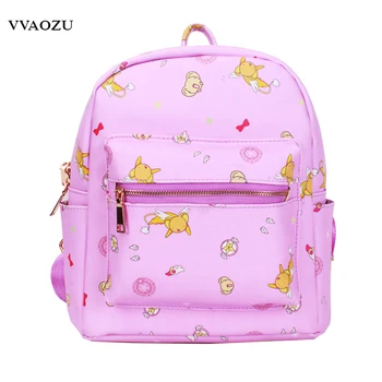 Yeni Natsume Yuujinchou Sırt çantaları Moda Kadın Cardcaptor Sakura PU Omuz Çantası Sırt çantası Okul Totoro 6 Stilleri