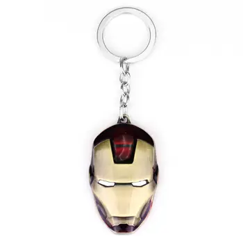 Erkeklere Hediye İçin sıcak Film Marvel Avengers Anahtar Zinciri Demir Adam Maskesi Anahtarlık Anahtarlık Chaveiro Llavero Anahtarlık Tutucu Anahtarları