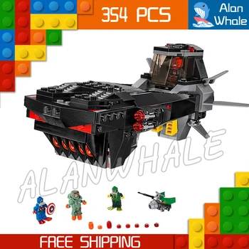 354pcs 07020 Kaptan Amerika Bela Marvel, DC Comics Demir DİY Yapı taşları Lego ile Uyumlu Alt Kafatası
