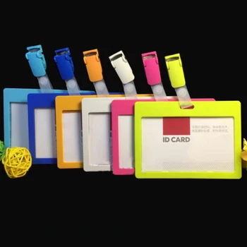 Renkli Plastik Klipler İle yüksek Kaliteli 10 Adet/lot Rozet Kart Sahibinin Stil Moda Sergisi Okul Büro Malzemeleri Yatay