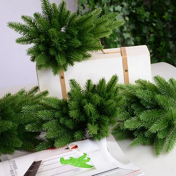 10 adet Yapay Çiçek Sahte Bitkiler Çam Ağacı Süsleri Noel Partisi Süslemeleri İçin Çocuklara Hediye Noel, Noel Ağaç Dalları