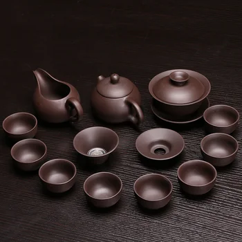 Sıcak Satış Seramik Mor Kil Demlik Demlik Çay Kung Fu Xishi Gaiwan Hizmet Fincan Çay Fincanı Çin Drinkware Yüksek Kalite Çaydanlık Set