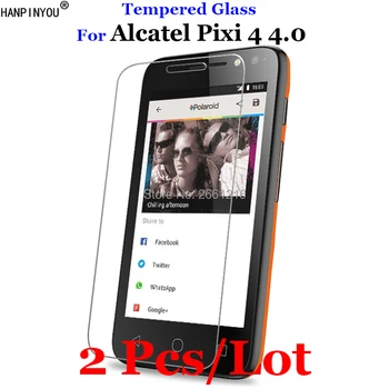 2 Adet/Lot Alcatel One Touch Pixi 4 4.0 4034D 4034E 4.0 4.0 İçin Tempered Glass 9H 2.5 D Premium Ekran Koruyucu Film Pixi4