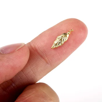 Mavilik 20Pcs/Lot 3D Tüy Kalp Tasarım Altın Sanat Süslemeleri Metal Bakır Manikür DİY Çivi İçin Çivi Çivi Taslar
