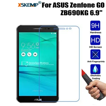 ASUS Zenfone İçin XSKEMP 9 H Gerçek Temperlenmiş Cam Ekran Koruyucu Film Kırılmaz ZB690KG 6.9