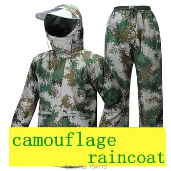 Ordu tarzı yağmurluk Kamuflaj yüksek kaliteli açık iş yağmur kapağı,yağmur dişli ağır yağmur Mont ile yağmurluk Motosiklet ceket,y03