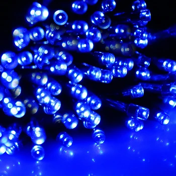 100 LED Açık Sıcak Beyaz Güneş Lambaları Dize Tatil Işıklar Noel Partisi Çelenk Güneş Bahçe Işıkları Peri su Geçirmez LED