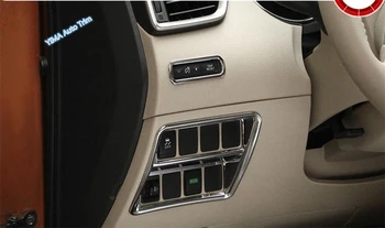+ Odometre Nissan Rogue X İçin parlak Stil-İz 2016 2017 Aksesuarları Konsol Pano Düğme Kapağı Trim 2 adet Anahtarı