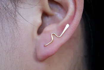 PİNJEAS Kulak Tırmanıcı el Yapımı Bar Küpe Paletli İğne süpürme Uzun oorbellen minimalist Mücevher dolu