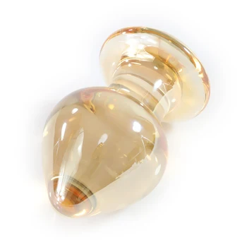 Yeni altın cam popo yetişkinler için 56mm büyük büyük çaplı kemik grefti genişletici g spot stimülatörü makat fiş anal seks oyuncakları ürünleri tak
