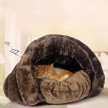 Yumuşak Kedicik Kedi Köpek Evi Köpek Mağara Pet Yatak Uyku Mat Pad Igloo Yuva