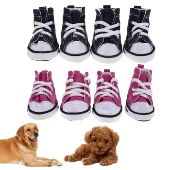 Anti-4 adet Kot Pet Köpek Ayakkabı Spor Ayakkabı kayma su Geçirmez Küçük Kediler Köpekler İçin Nefes Patik Patik Köpek Ayakkabı Köpek