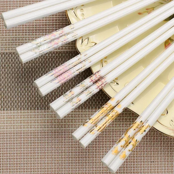 Çin Seramik çubuk Çevre Koruma Kemik Porselen Chopsticks chopsticks Hediye Uzunluğu 16,3 cm Sofra