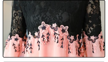Bahar yeni moda uzun yamalı kadın dantel bluz dantel kollu gömlek şifon artı D583 30 kadın giyim boyutu üstleri