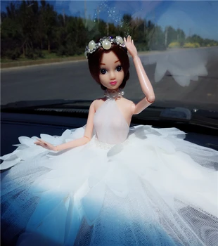 1 adet Hareketli Eklem Vücut Prenses Bebek 022003 30cm Düğün Tasarım Elbise Suite Brinquedo Kız Çocuk Oyuncak Hediye Oyuncak Bebek