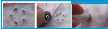 Ücretsiz Kargo 100 Setleri Gümüş Renk 9.5 mm Metal Bakır Uçlu Ek Düğmeler Elemanları Basın Pense İle Poppers Çıtçıt