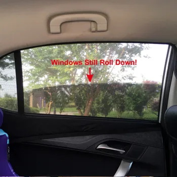 TİROL 2PC Yeni Hasır UV Koruması Araba Penceresi Arka Kapı\Yan Güneş Tonları Açık Seyahat Bebek Boyutu S 113X40m T11724b