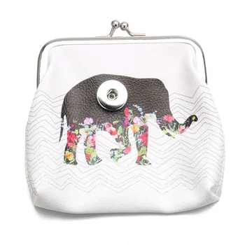 Moda 18MM Snap Düğmesi Mücevher Kuş Sikke Bilezik İçin Küçük PU Cüzdan Çanta Çocuk Kız Kadın Para çantası Hediye Çantalar