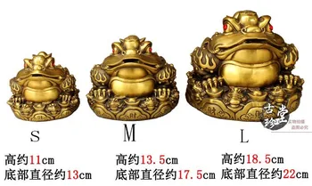Bronz altın fırfırlı süsler külçe altın kurbağa ofis dekorasyonu ev zenginlik toad