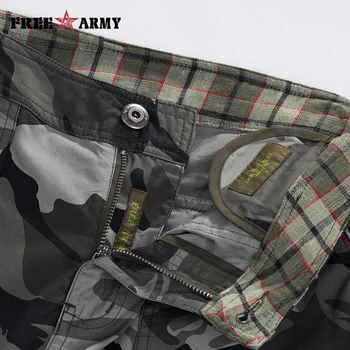 2016 Özgür Ordu Marka Kalite Camo Şort Yaz Gündelik Askeri Masculino Pamuk Moda Erkek Erkek Diz boyu Şort 7103B Mk-