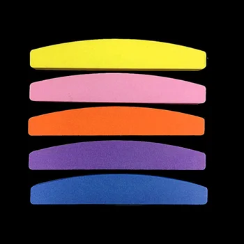 Yıkanabilir 100/180 Manikür Aracı Tırnak Sanat Lehçe Zımpara Şerit Zımpara 10 adet Karışık Renkli Tırnak Dosya Tampon Parlatma Dosyası Alet Seti