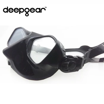 DEEPGEAR En iyi dalış vites şnorkel ekipman ve Siyah silikon dalış maskesi Düşük profilli Binicilik esnek, derinlemesine maske, şnorkel
