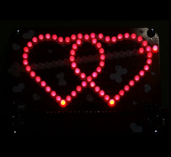 Kalp misic tarafından elektronik DİY kit kalp Kaynak parça hediye seti DİY LED kırmızı
