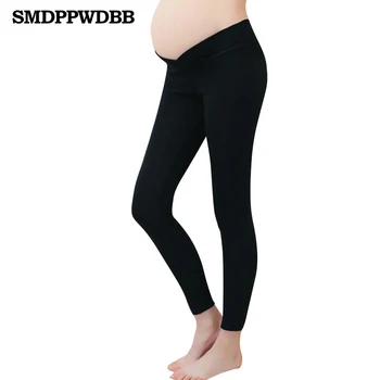 Hamile kadınlar İçin SMDPPWDBB Sonbahar Hamile Taytı Düşük Bel Gebelik Karın Pantolon İnce Pantolon Elbise Tozluk Annelik