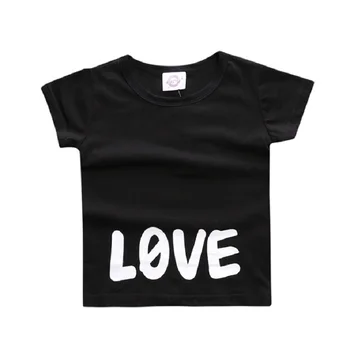 Hooyi Yaz Moda Erkek Bebek T-Shirt Çocuklar Pamuk Çocuk Giysileri Kız Tee Çocuk Tişört Formaları 70 80 90 100 En Fazla Baskı