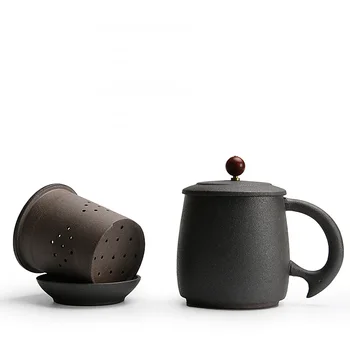 TANGPİN drinkware Japon seramik kahve kupaları seramik filtre kahve çay fincanı porselen bardak süt ile bir çay bardağı Seyahat