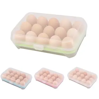 15 Yumurta Hücreleri Taşınabilir Buzdolabı, Taze Saklama Kutusu Yumurta Mutfak Araçları Konteyner Durumunda Sebzelik