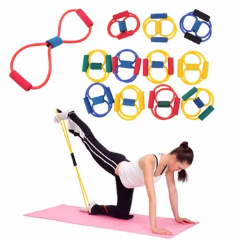 2Pc Direnç bandı spor elastico para exercicios Yoga, Pilates Abs Streç Fitness ekipmanları Tüp Egzersiz Bantları Egzersiz Bantları