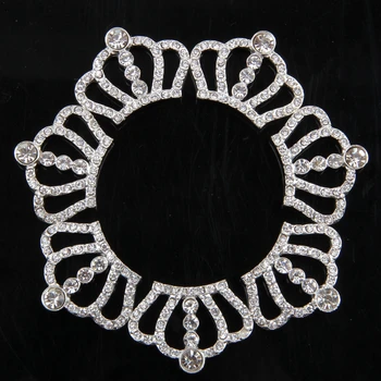 Nishine Vintage İlham yassı sırtlı deniz Gümüş Taç yapay Elmas Düğme Düğün Gelin Balo Mücevher DİY Düğün Malzemeleri Bandı