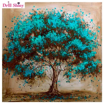 2018 Diy elmas boya ağacı nakış çapraz dikiş kiti elmas mozaik doğal oya dekorasyon sanat