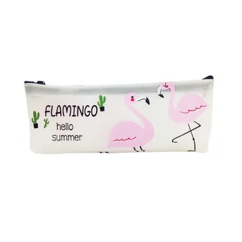 1 Adet/çok Fonksiyonlu çanta Flamingo Kaktüs Fermuar Kalem Çantası su Geçirmez Kalem kutusu Şirin Saklama Çantası Makyaj Kozmetik Çantası