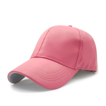 Yeni Şeker Normal Erkekler Beyzbol Şapkası Kadın Deri Snapback Erkek Baba Kış Beyzbol şapkası İçin Marka Ayarlanabilir Kemik PU Şapka Kapaklar