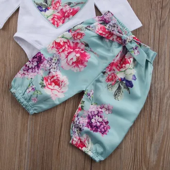 Bebek Kız Çocuk İlkbahar Sonbahar Elbise Set yeni Doğan Sevimli Yumuşak Kostüm Giyim Romper+Pantolon Bandı seç: Ayarlar Roupas De Bebes+