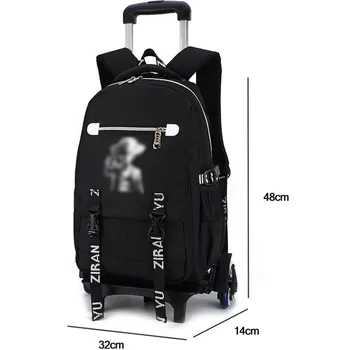 Çocuk Sırt çantası Bagaj Haddeleme yüksek kapasiteli Öğrenci Omuz Kabin Seyahat İpli Okul Çantası Tekerlekli Bavul Arabası