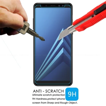 A8 Samsung Galaxy A8+ İçin 0.3 mm 2.5 D dayanıklı Cam Artı 2018 A730 A530 Ekran Koruyucu Koruyucu Film