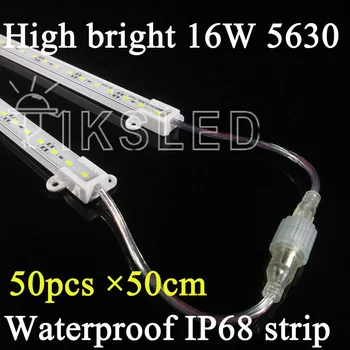 50cm oyunlar su geçirmez IP68 50pcs/çok/Sert Strip12V su Geçirmez led 45lm Tüp Sabit silikonlu Şerit LED kapalı LED